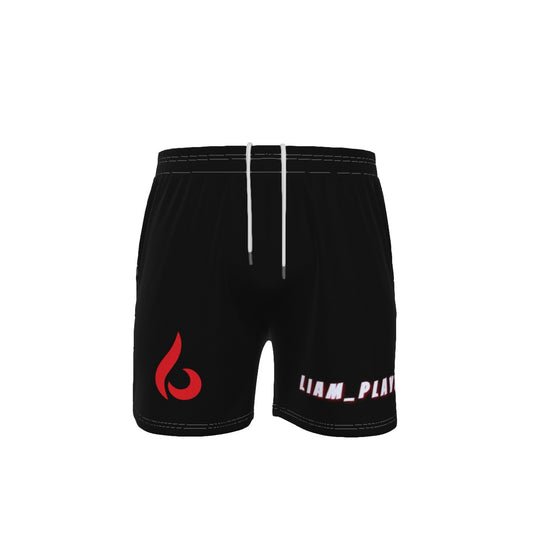 Mens shorts with Liam_playz fire emblem on front and back